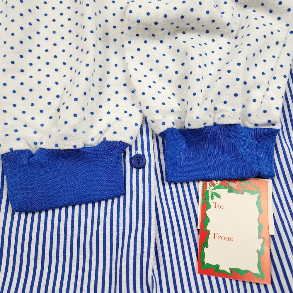 Bold Spirit Christmas Pajama Sleepshirt NWT Large Cotton Nightgown Polka Dot - Picture 10 of 14